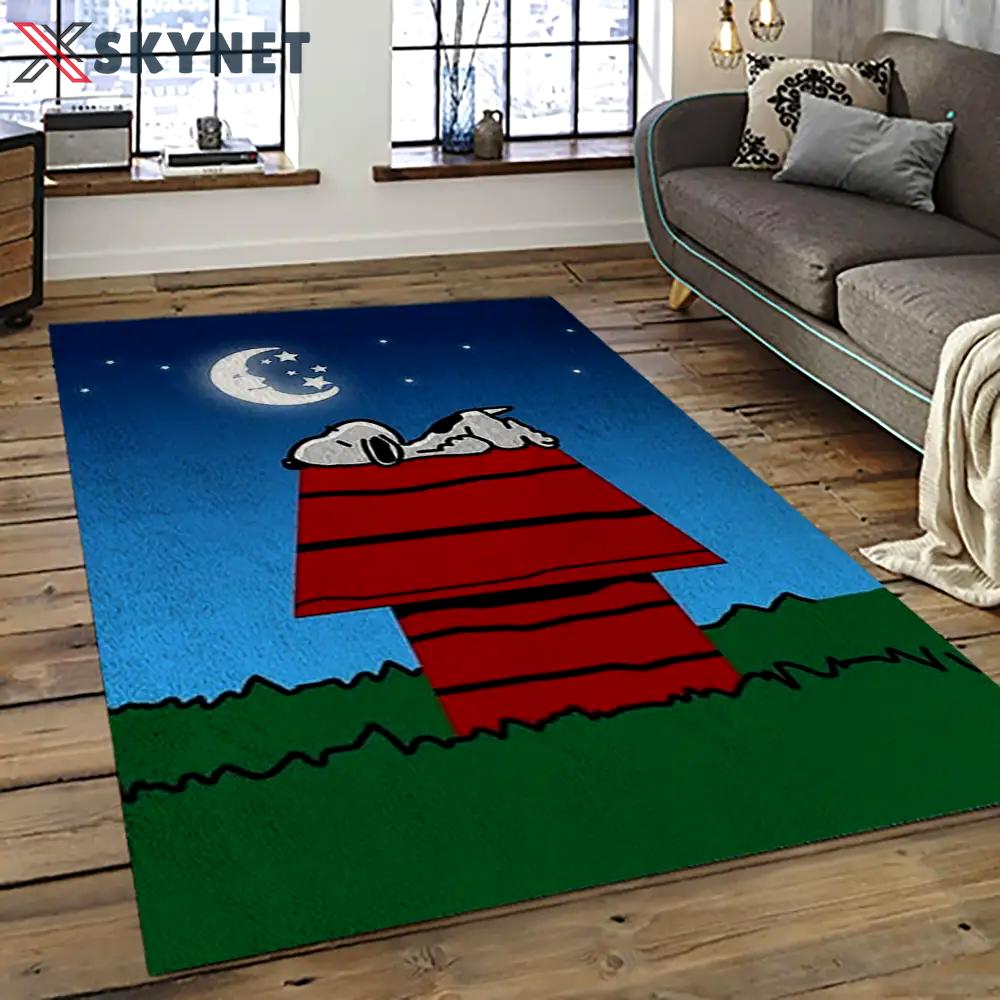 Snoopy cartoon movie carpet rectangle area rug for living room bedroom decor snp35 Rectangle Rug