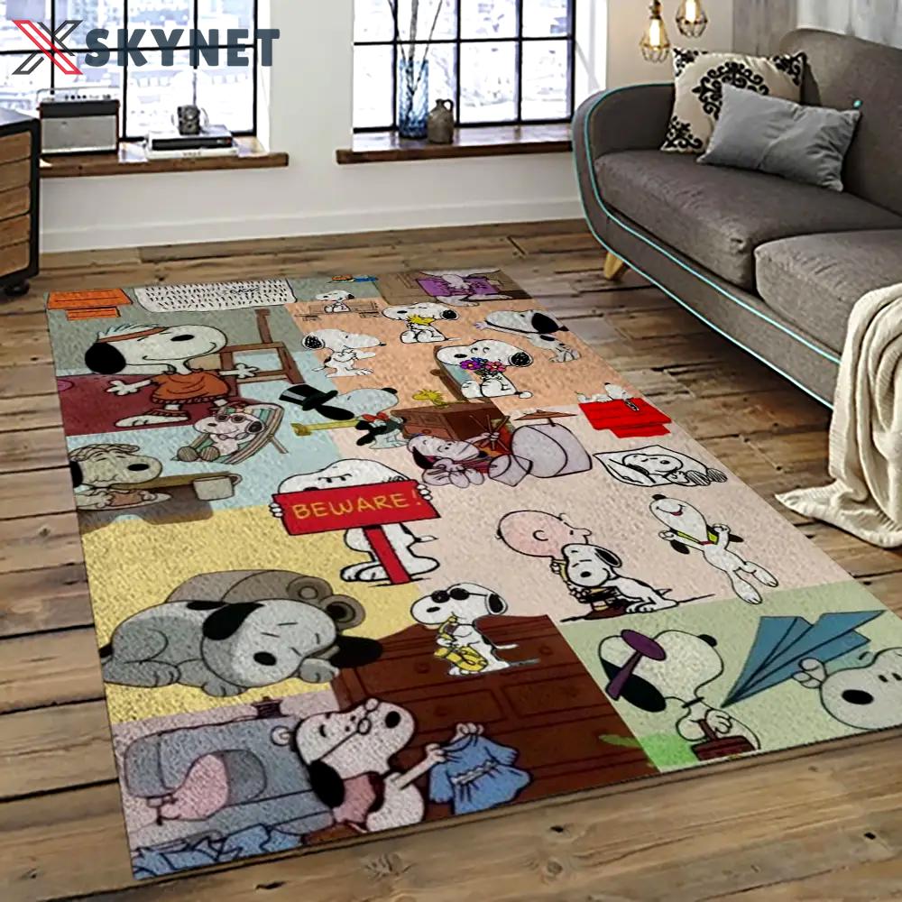 Snoopy cartoon movie carpet rectangle area rug for living room bedroom decor snp87 Rectangle Rug