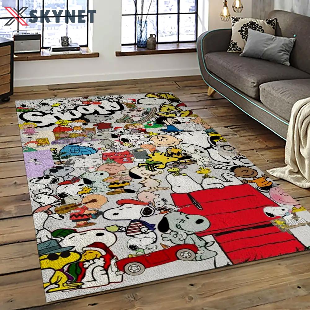Snoopy cartoon movie carpet rectangle area rug for living room bedroom decor snp90 Rectangle Rug