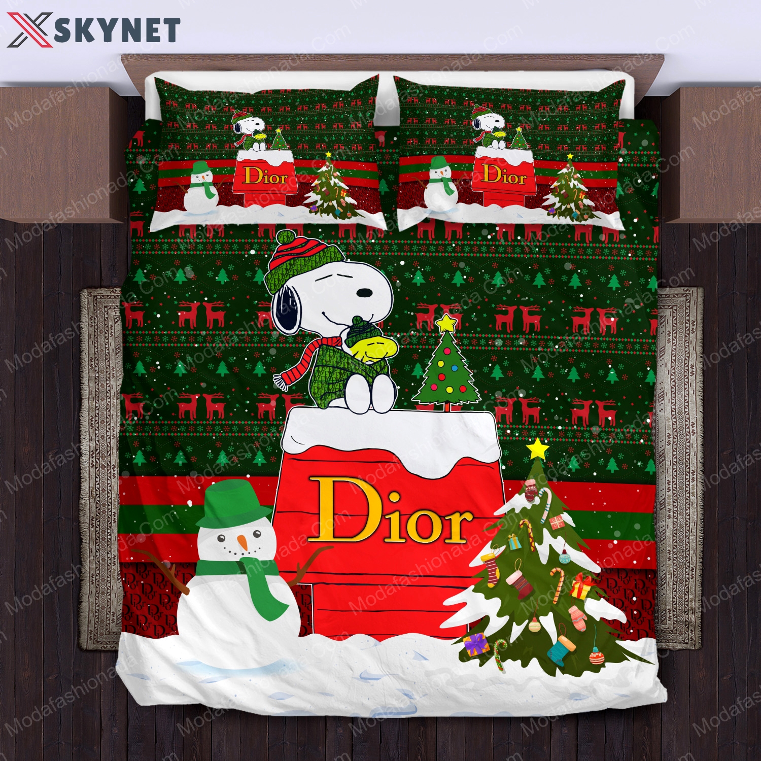 Snoopy dog dior christmas bedding sets home decoration Bedding Sets