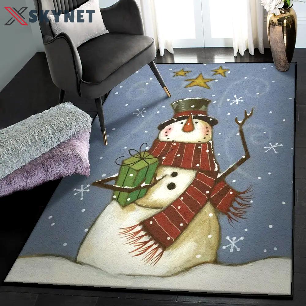 Snowman non shedding area rug, snowman rug Rectangle Rug