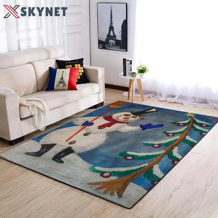 Snowman rug modern rugs for living room modern rug rug home decor rug Rectangle Rug