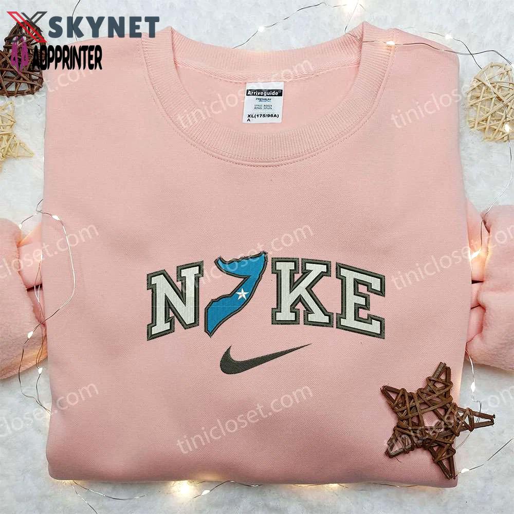 Somalia x nike embroidered sweatshirt: national flag & inspired shirt Embroidered Shirt