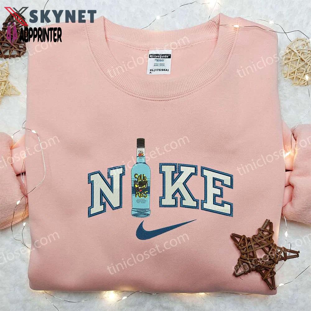 Sour puss bottle x nike embroidered sweatshirt & shirts: drink inspired nike apparel Embroidered Shirt