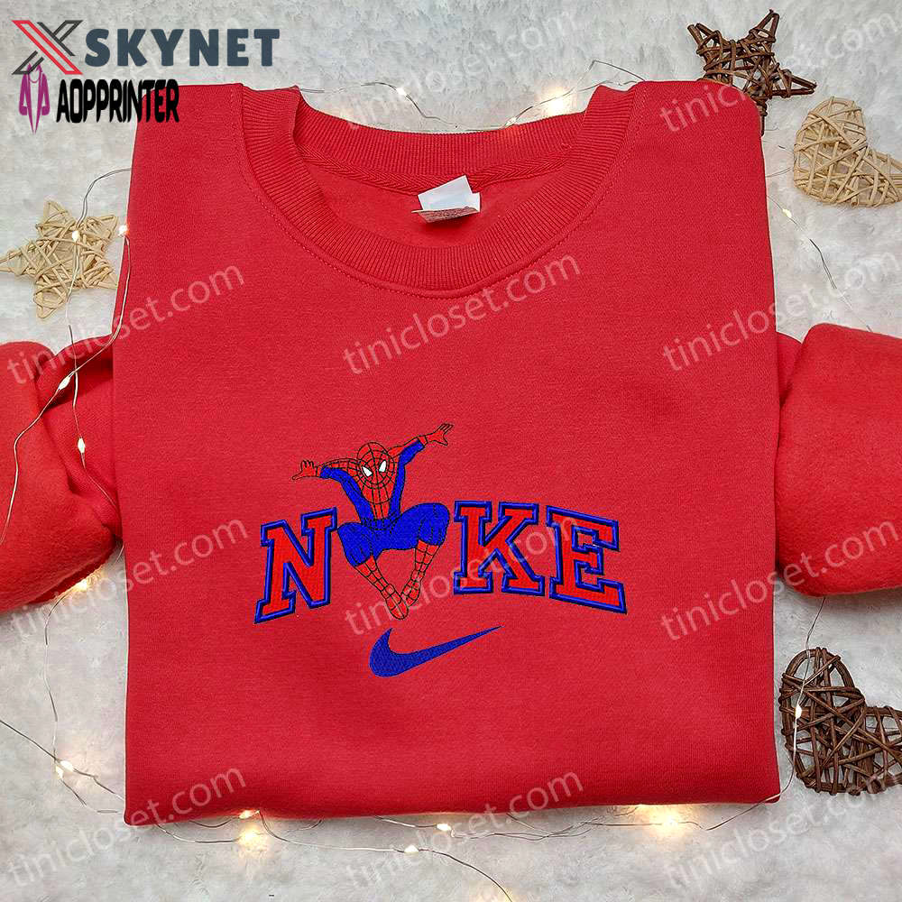 Spider-man x nike movie embroidered sweatshirt marvel cinematic universe shirt nike inspired Embroidered Shirt