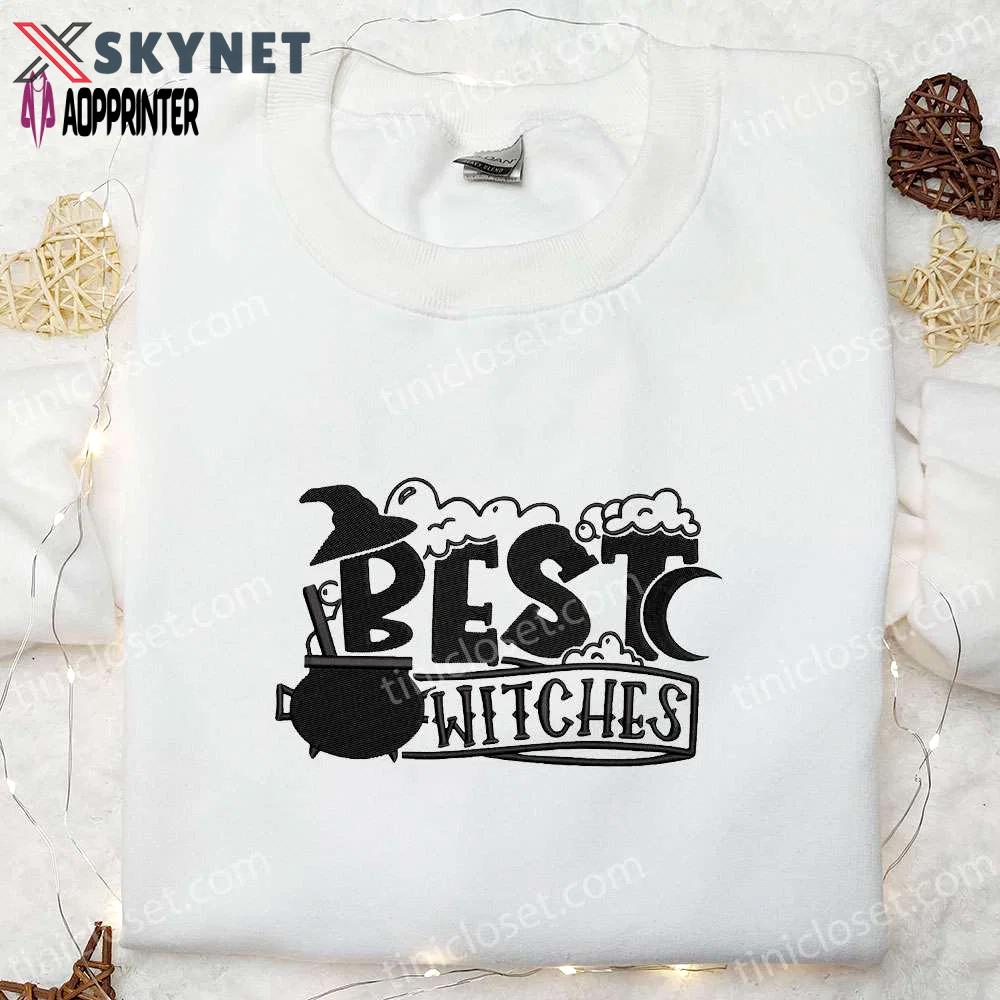 Spooktacular best witches embroidered shirt – perfect halloween gift for family Embroidered Shirt