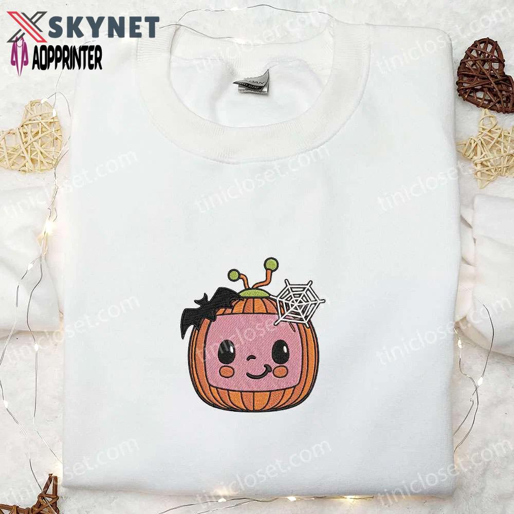 Spooky cocomelon pumpkin hoodie cute sweatshirt & funny t-shirt for halloween Embroidered Shirt