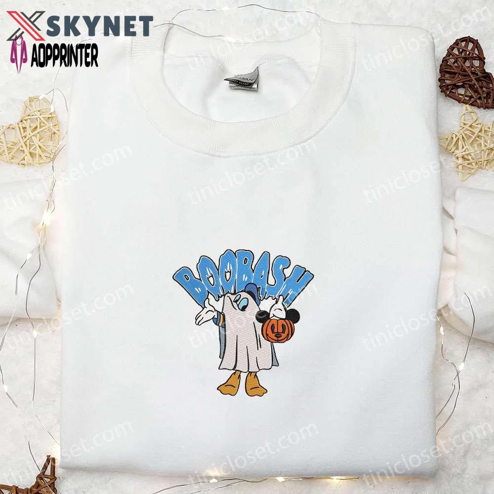 Spooky embroidered hoodie: boobash duck ghost pumpkin sweatshirt cool halloween t-shirt Embroidered Shirt