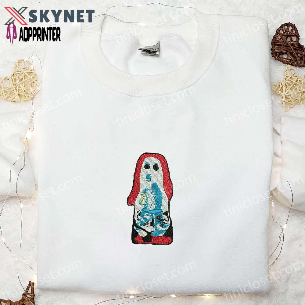 Spooky ghosts embroidered shirt: perfect halloween gift for family Embroidered Shirt