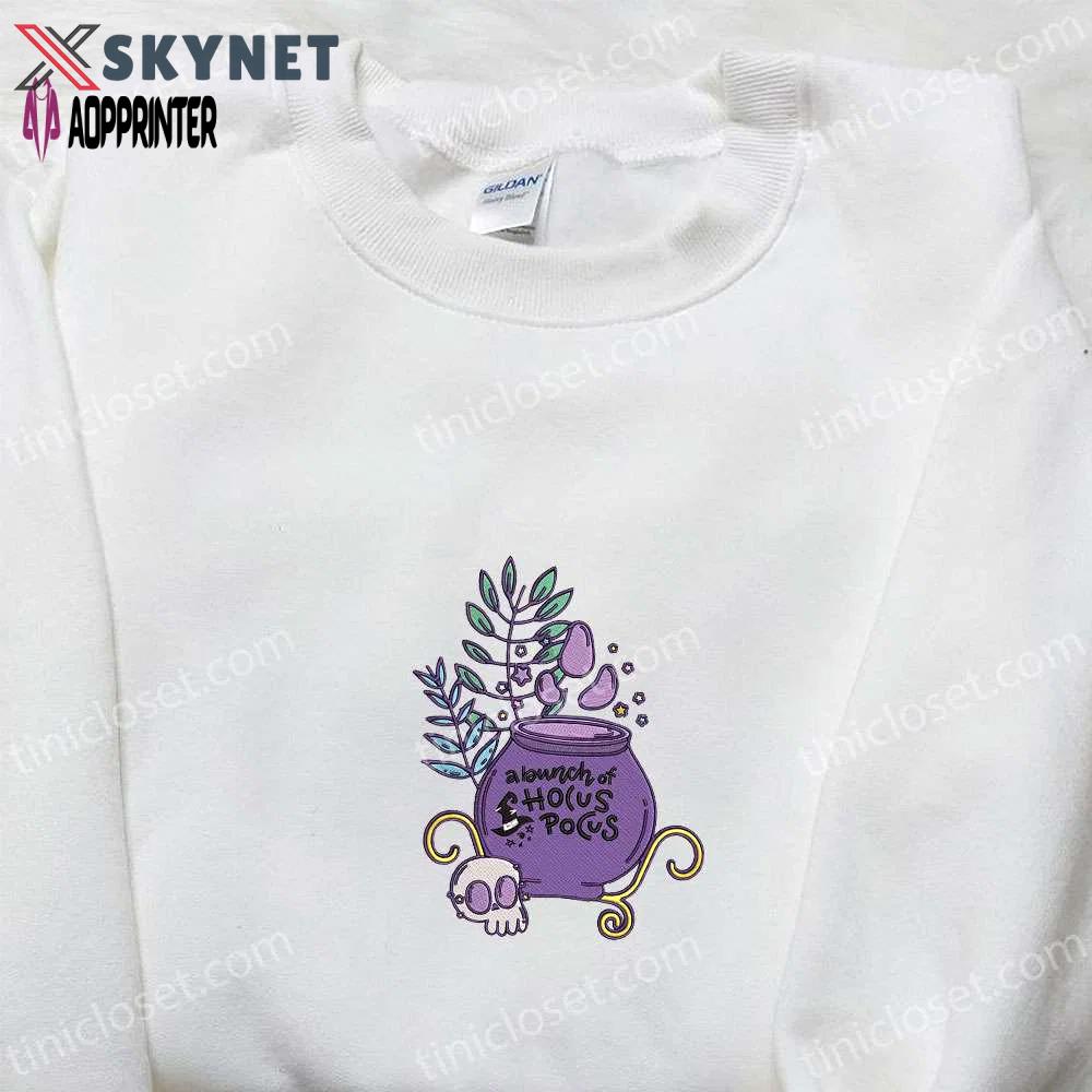 Spooky hocus pocus embroidered sweatshirt: best halloween gift! Embroidered Shirt