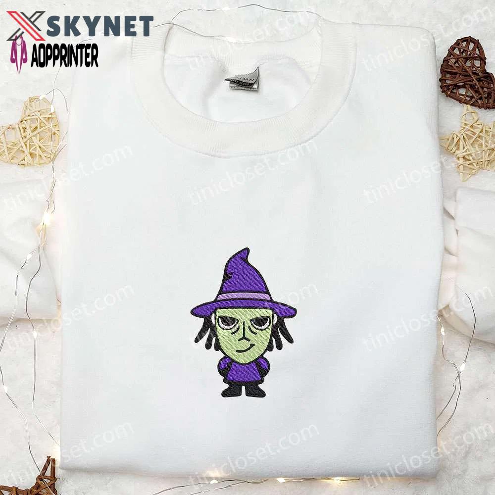 Spooky nightmare before christmas embroidered sweatshirt: perfect halloween gift for family Embroidered Shirt