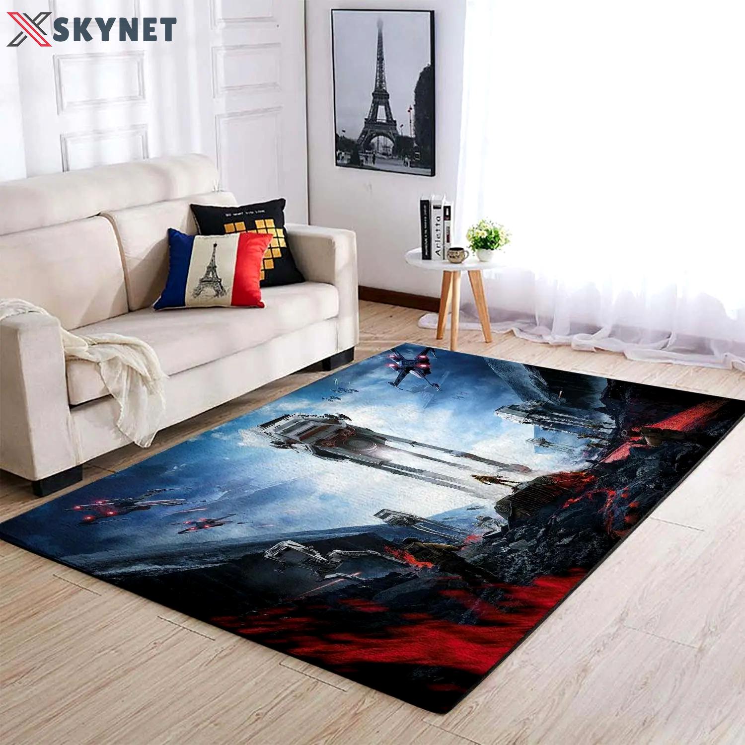 Star wars grey wooden style rectangle area rug living room rug home decor Rectangle Rug