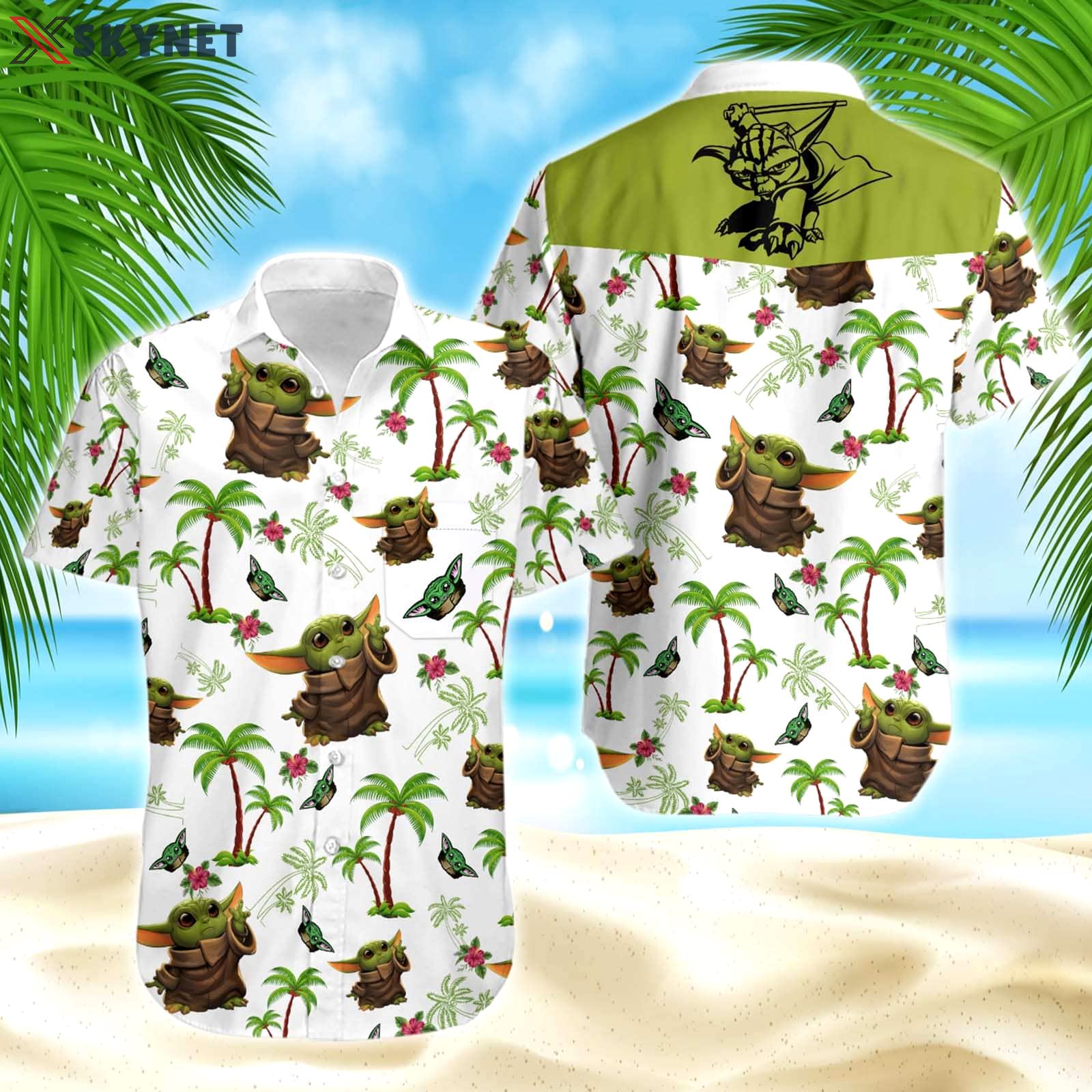 Star wars hawaiian shirt  baby yoda custom hawaiian shirt   hw006 Hawaii Shirt Shorts & Flip Flops