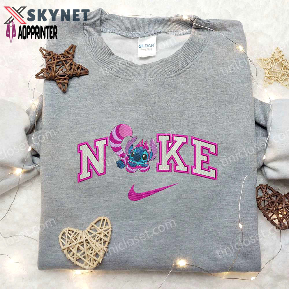 Stitch cosplay x nike embroidered shirt: lilo and stitch custom design Embroidered Shirt