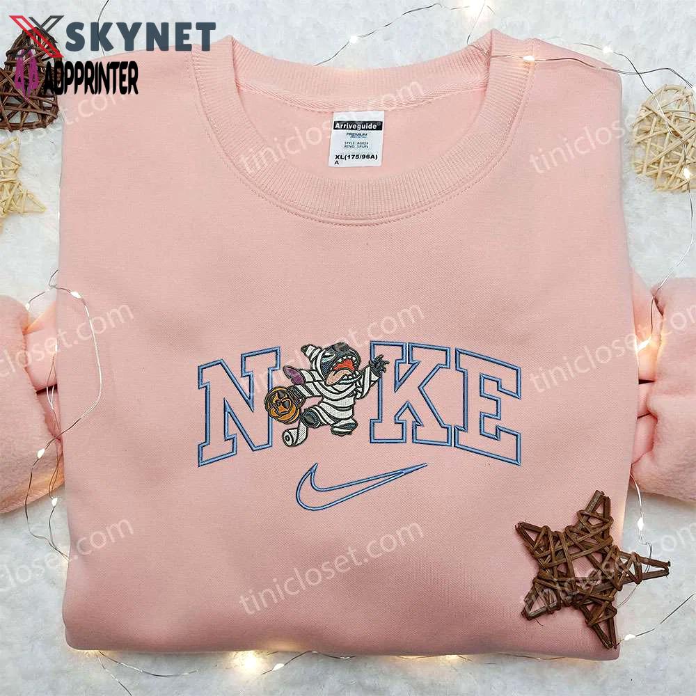 Stitch mummy x nike embroidered sweatshirt: best nike inspired halloween gift Embroidered Shirt