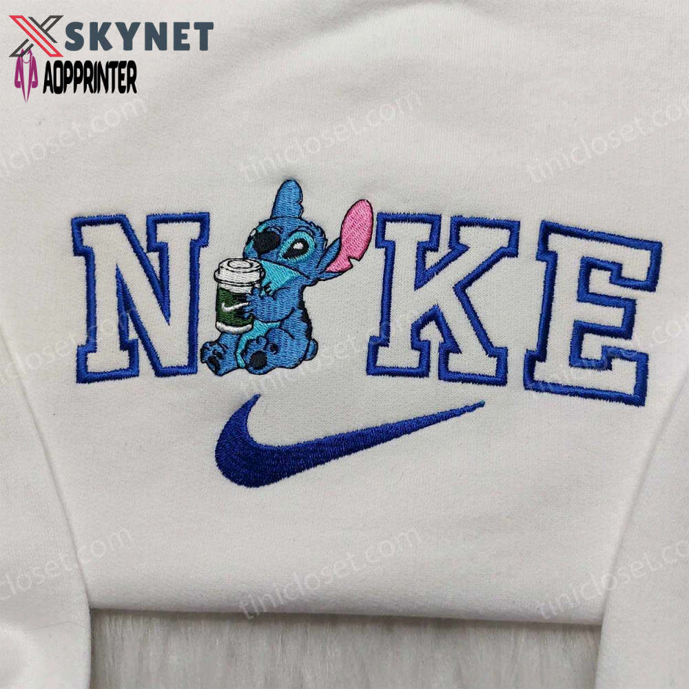 Stitch nike embroidered shirt nike inspired & disney family shirts Embroidered Shirt