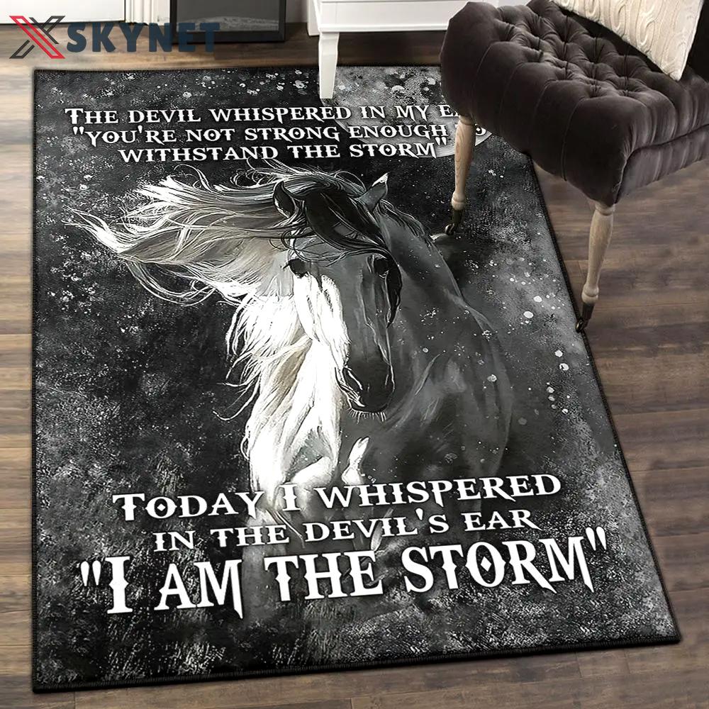 Storm dining room rug, horse i am the storm gs rug Rectangle Rug