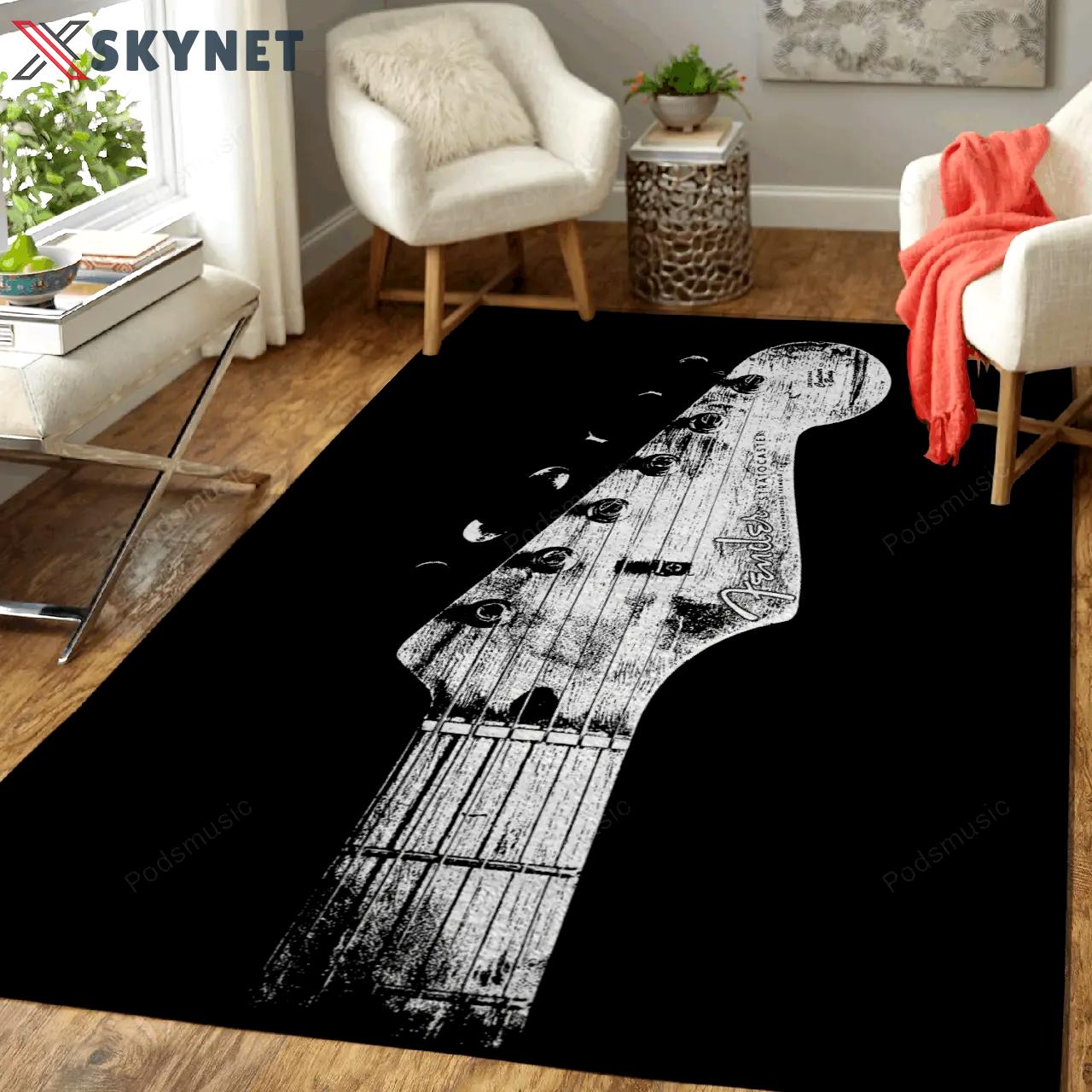 Strat 1959 guitars music art for fans area rug living room carpet rug regtangle carpet floor decor home decor Rectangle Rug