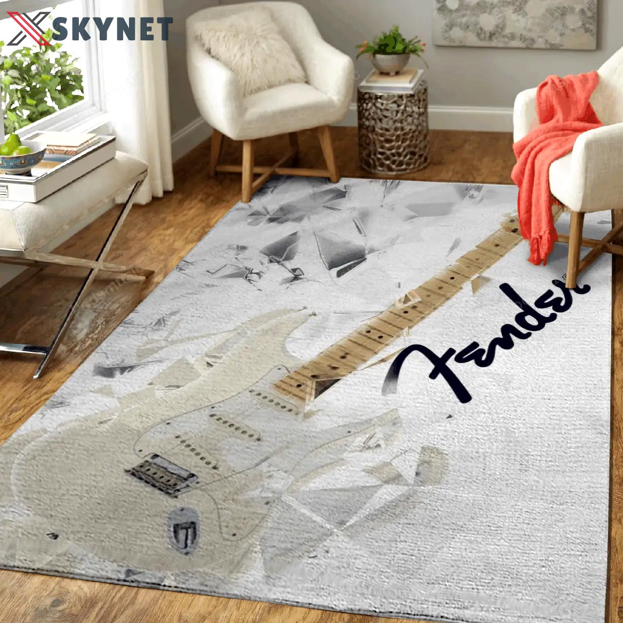 Stratocaster guitar 5 music art studio art for fans area rug living room carpet rug regtangle carpet floor decor home decor Rectangle Rug