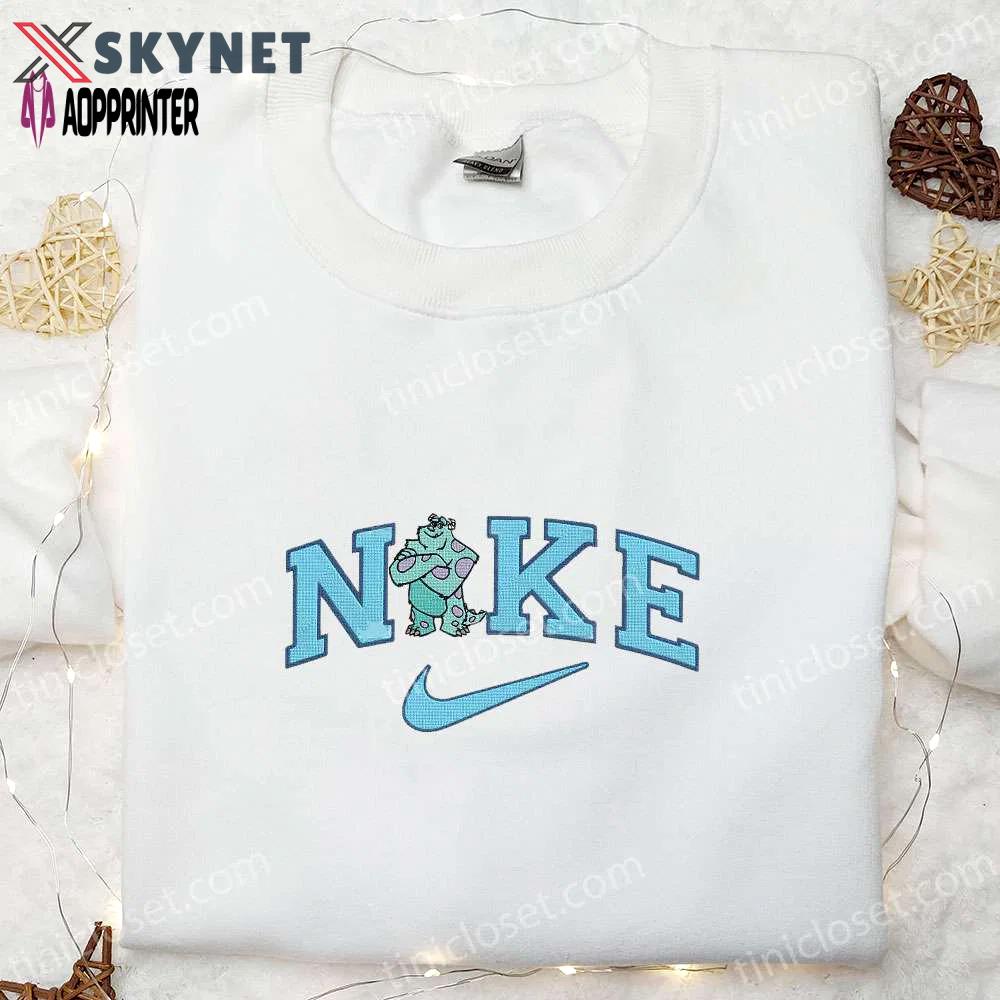 Sullivan x nike cartoon embroidered hoodie & disney characters shirt: best family gift ideas Embroidered Shirt