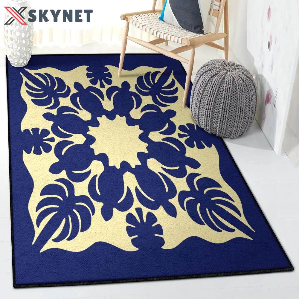Summer vacation indoor outdoor rugs, hawaiian turtle rug Rectangle Rug