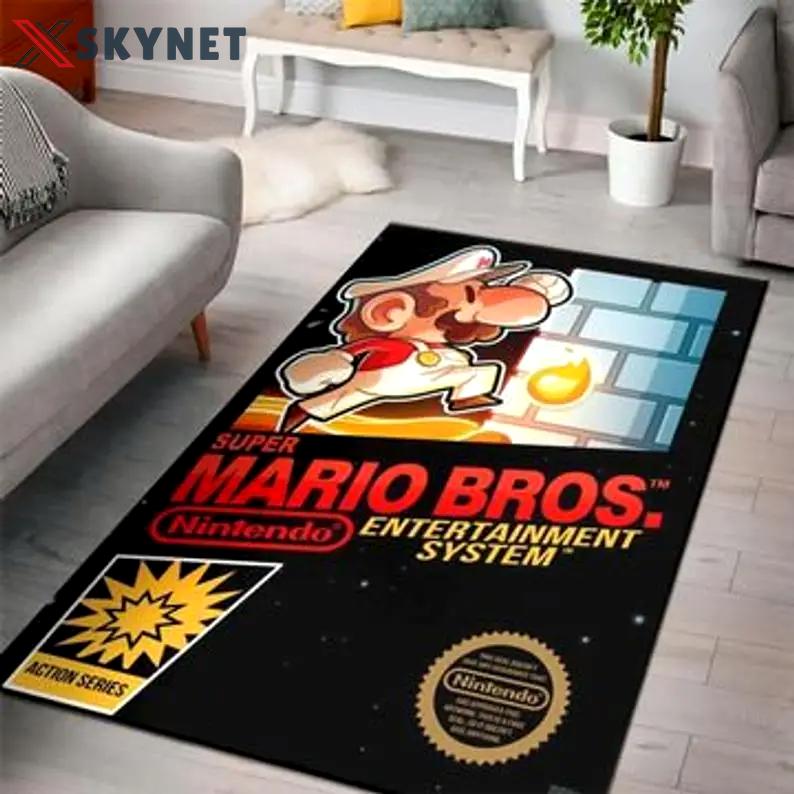 Super mario bros. gaming for game lover area rug bedroom gift us decor Rectangle Rug