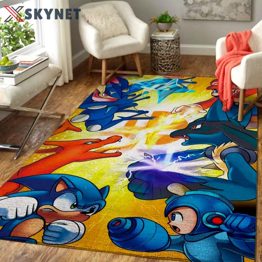 Super smash bros. area rug living room rug home decor gaming gfd 311019 Rectangle Rug