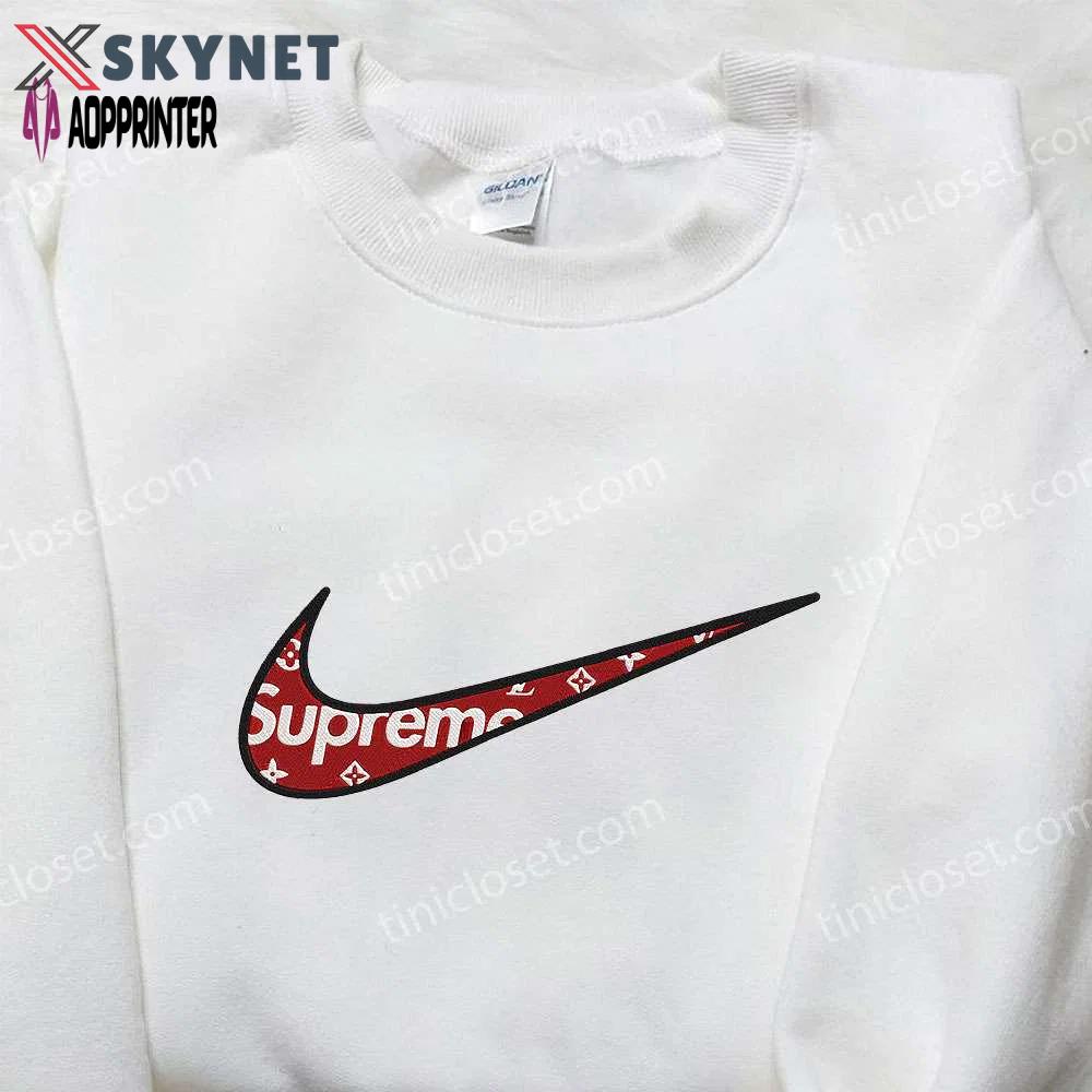 Supreme x nike embroidered hoodie & shirt: best birthday gift ideas Embroidered Shirt