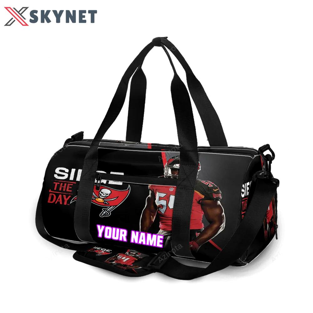 Tampa bay buccaneers 54 lavonte david v15 personalized name travel bag gym bag 2551 Travel Bag