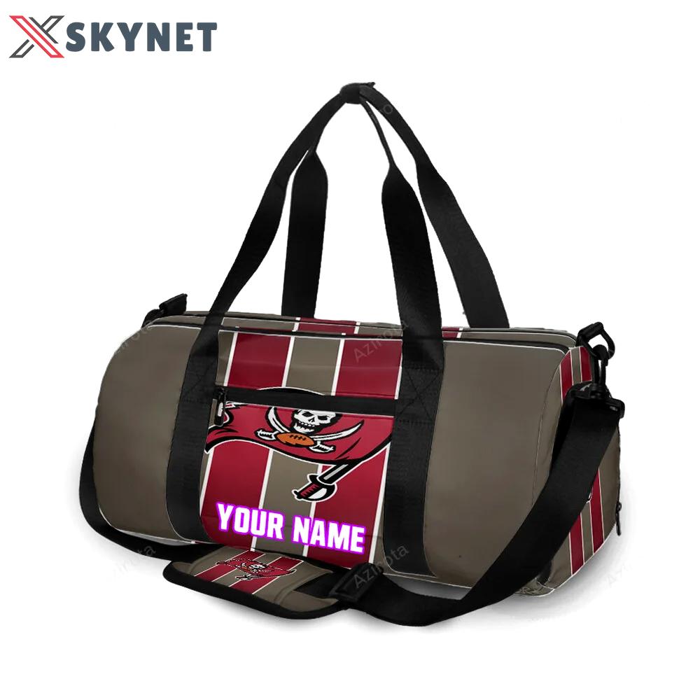 Tampa bay buccaneers emblem v17 personalized name travel bag gym bag 2504 Travel Bag