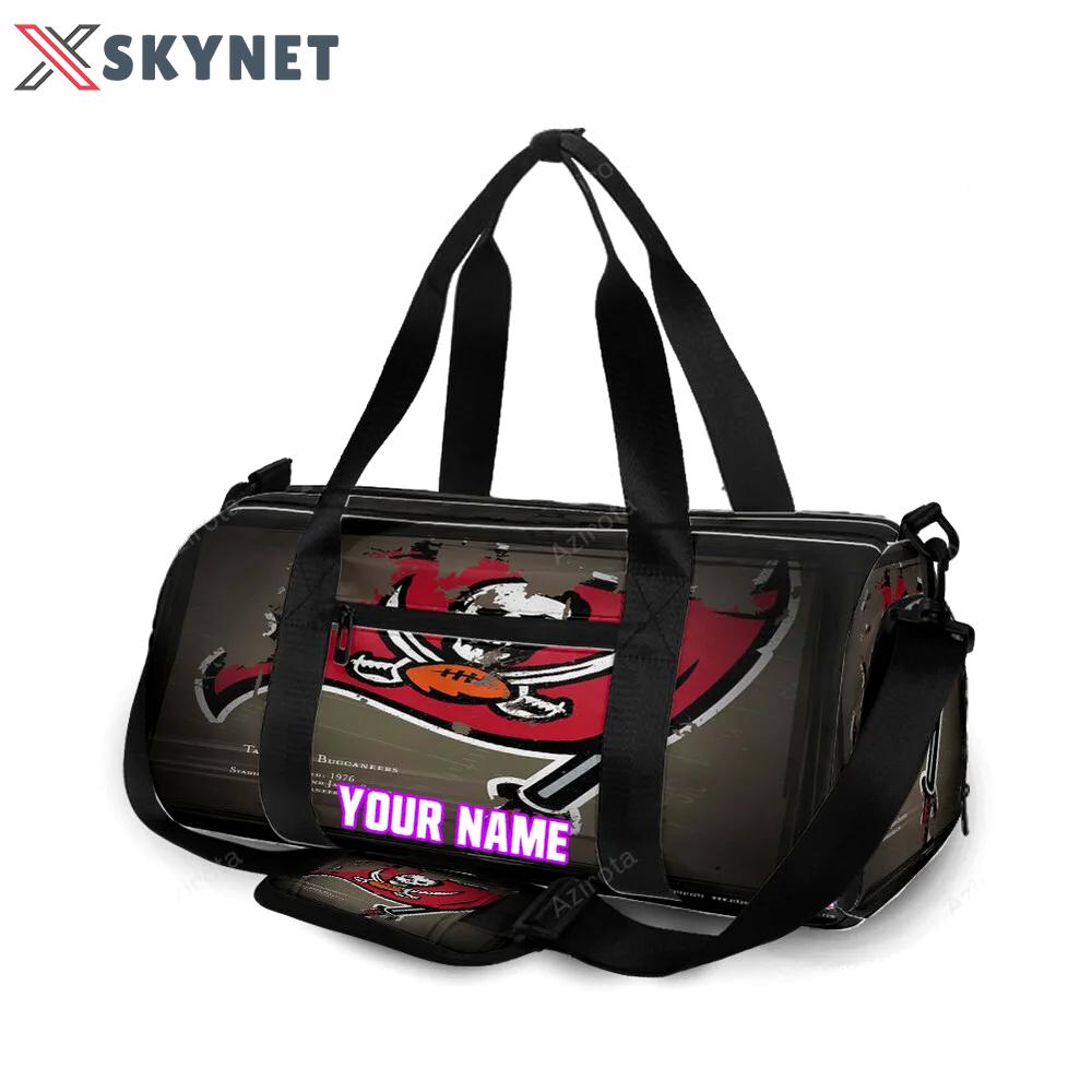Tampa bay buccaneers emblem v19 personalized name travel bag gym bag 2513 Travel Bag