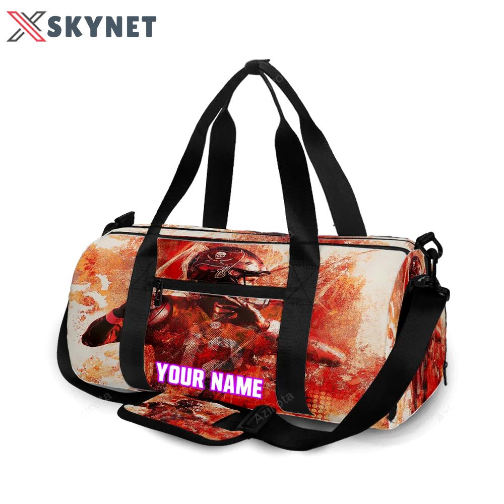 Tampa bay buccaneers tom brady v31 personalized name travel bag gym bag 2549 Travel Bag