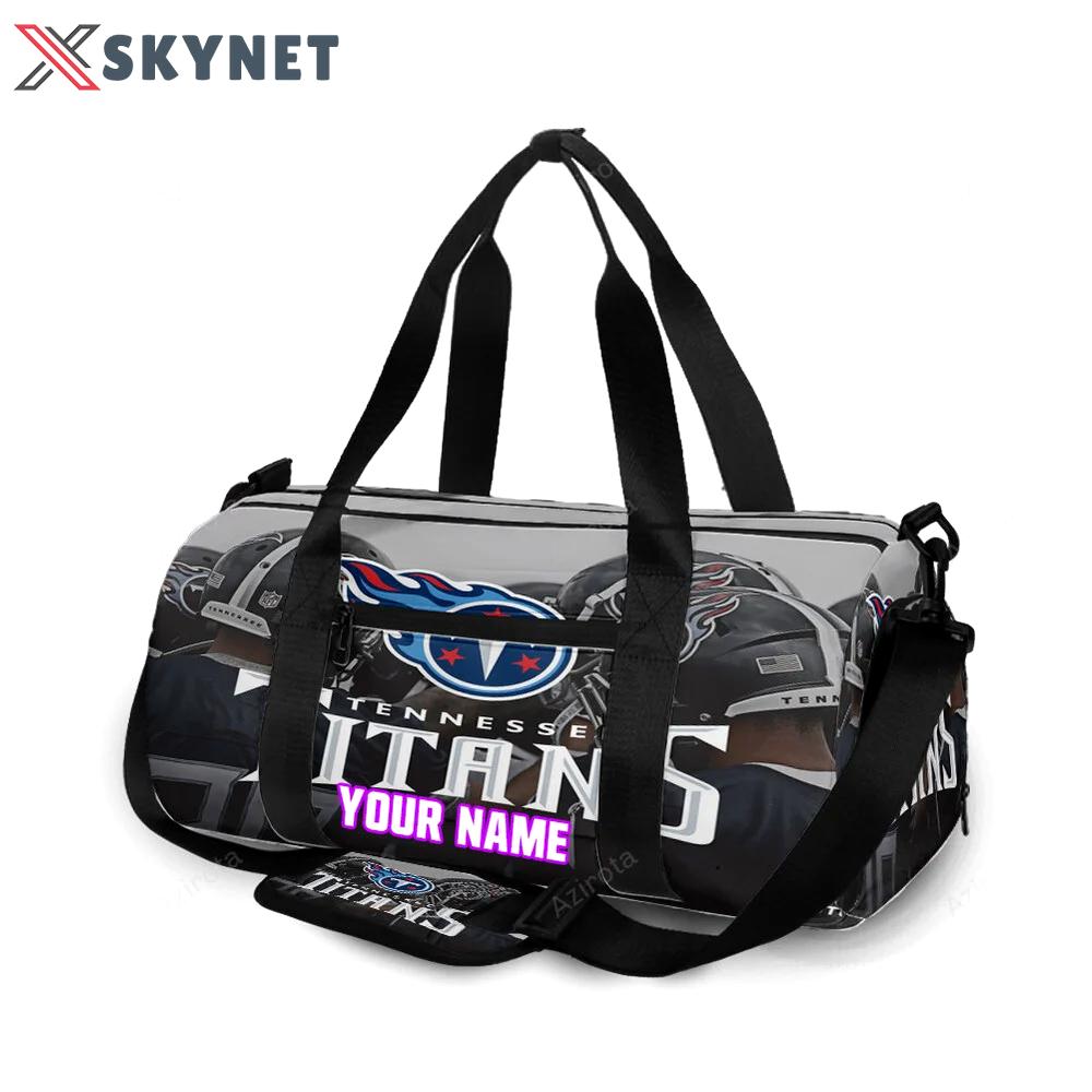 Tennessee titans emblem v21 personalized name travel bag gym bag 2565 Travel Bag