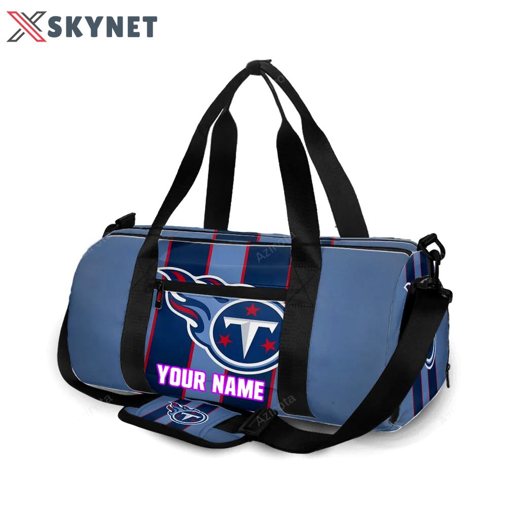 Tennessee titans emblem v6 personalized name travel bag gym bag 2457 Travel Bag