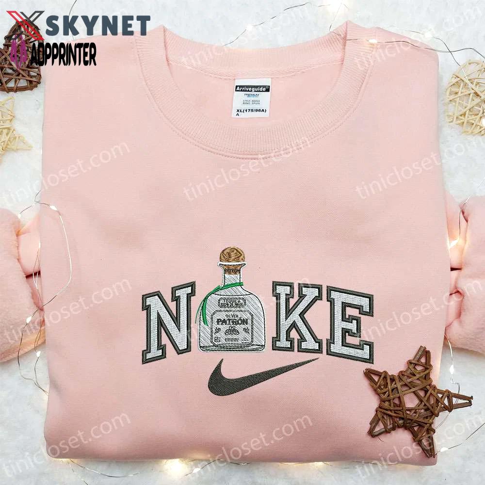 Tequila x nike embroidered shirt – custom favorite drink tee Embroidered Shirt