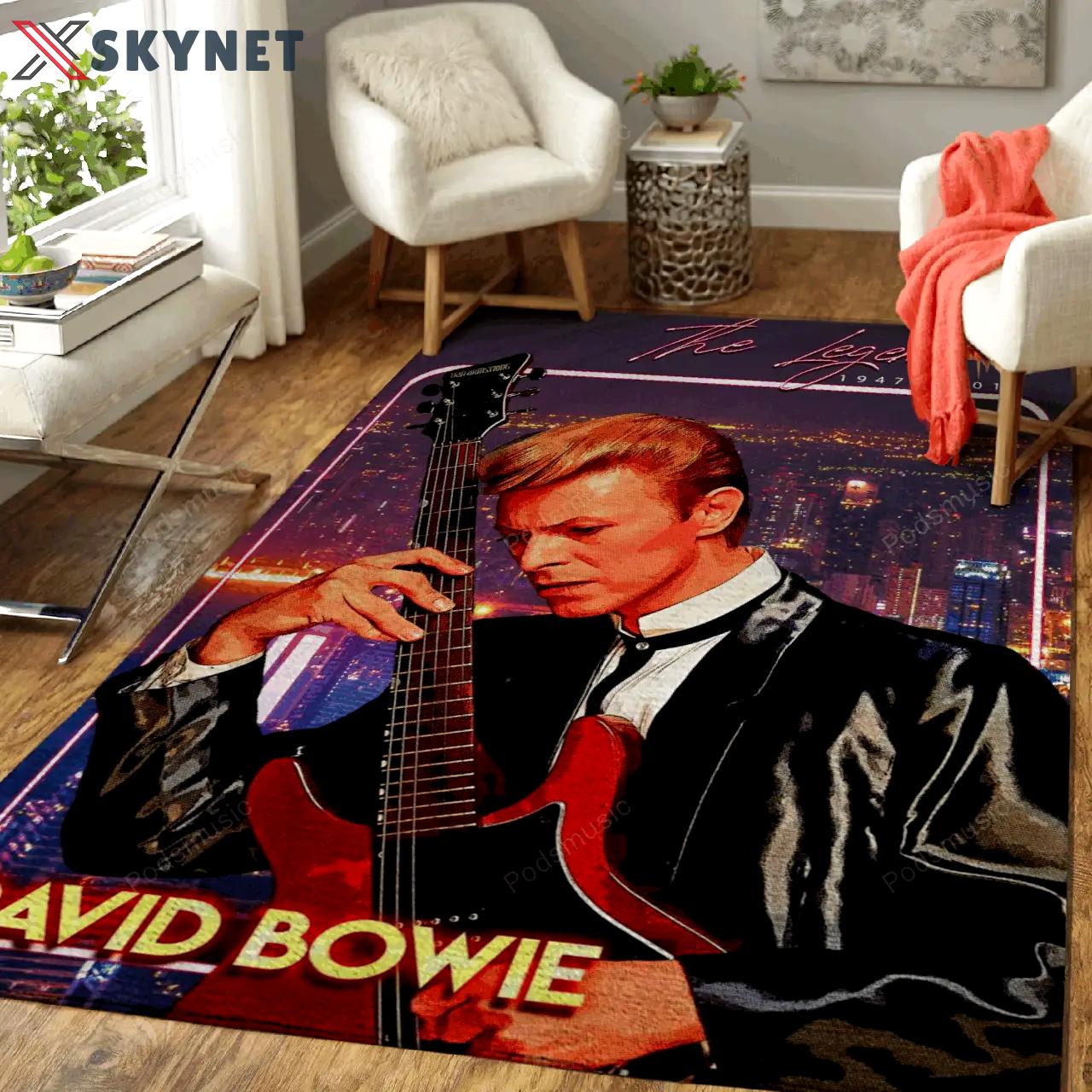 The legend david bowie tonight show music art for fans area rug living room carpet rug regtangle carpet floor decor home decor Rectangle Rug