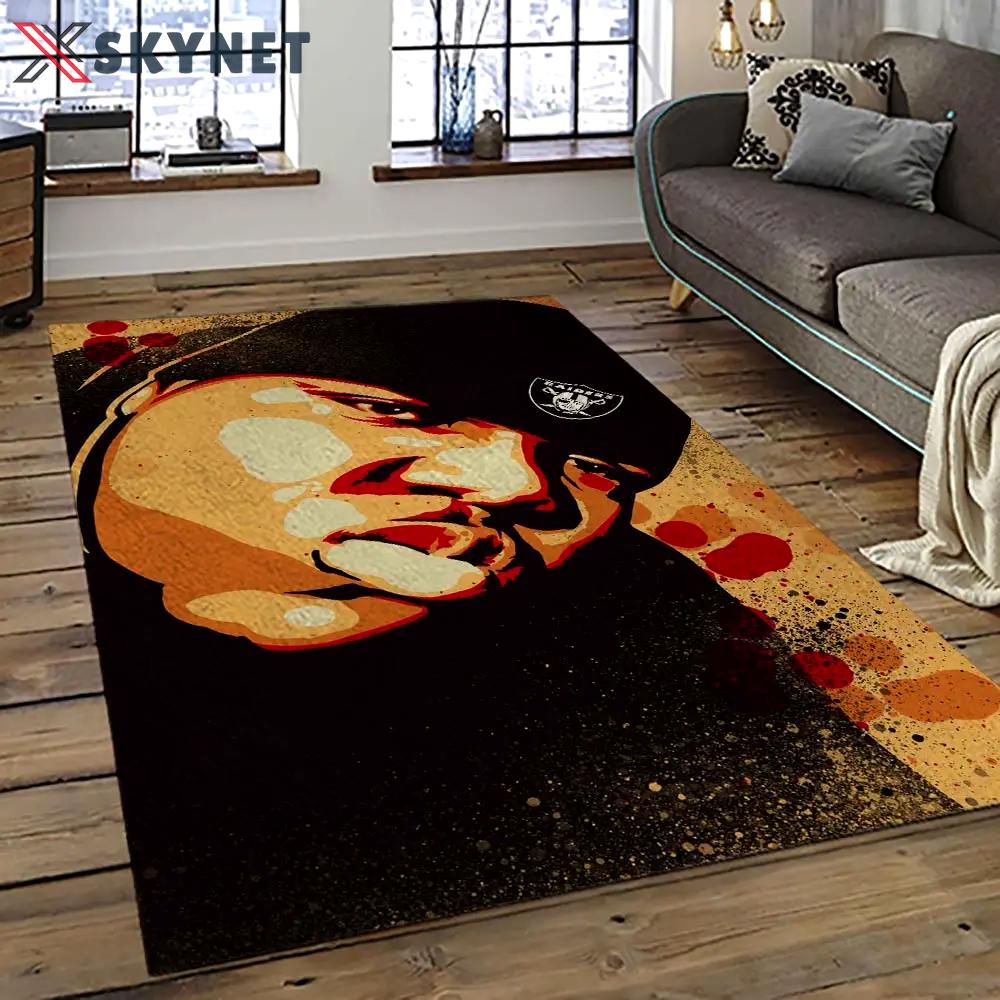 The notorious b.i.g. rapper hiphop music rap carpet area rug home decor gift for fans gift for friends big24 Rectangle Rug