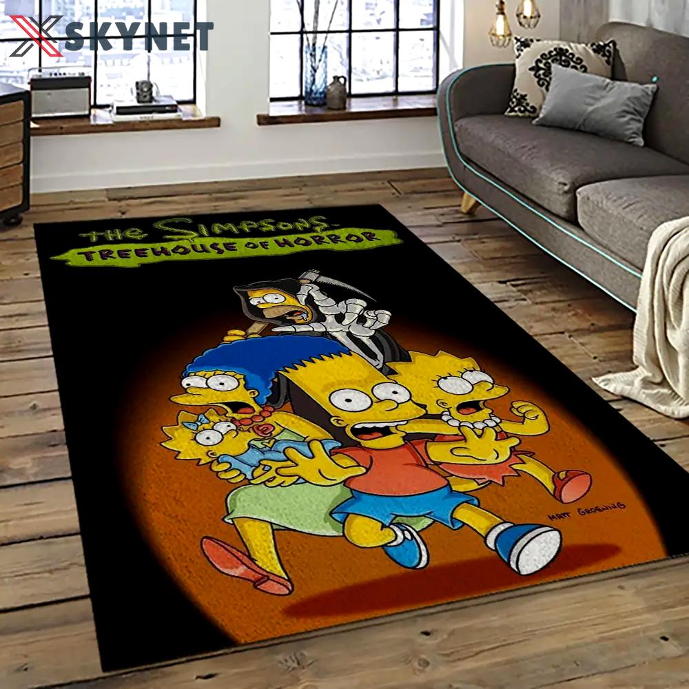 The simpsons characters cartoon movie carpet rectangle area rug for living room bedroom decor tss22 Rectangle Rug