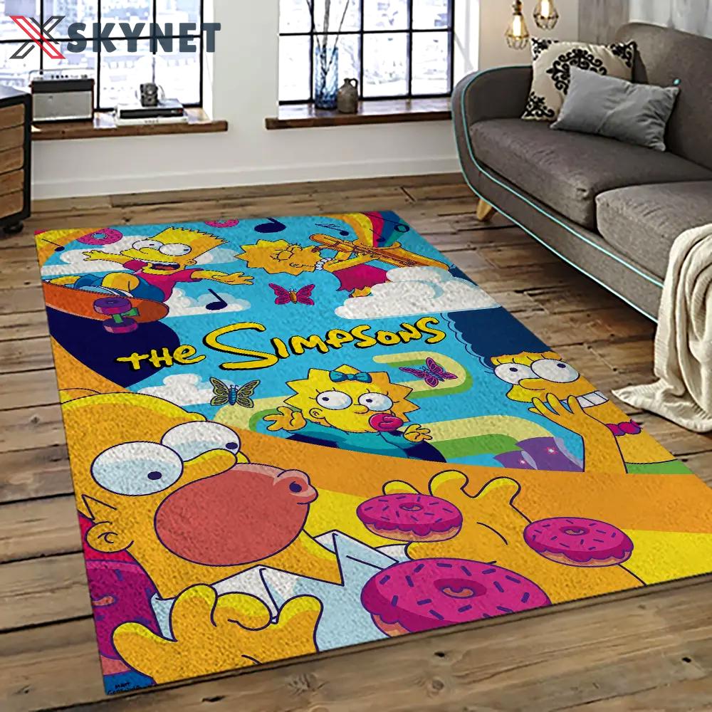The simpsons characters cartoon movie carpet rectangle area rug for living room bedroom decor tss39 Rectangle Rug