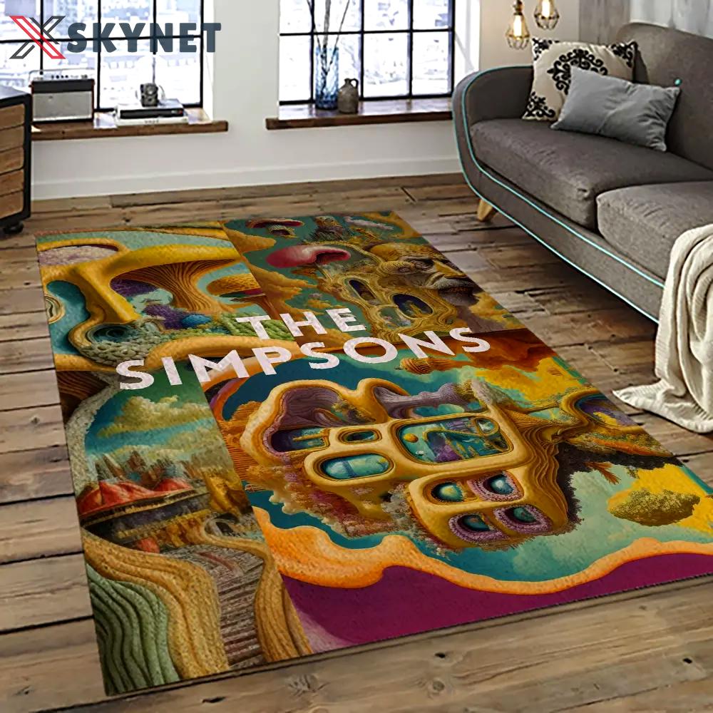 The simpsons characters cartoon movie carpet rectangle area rug for living room bedroom decor tss49 Rectangle Rug