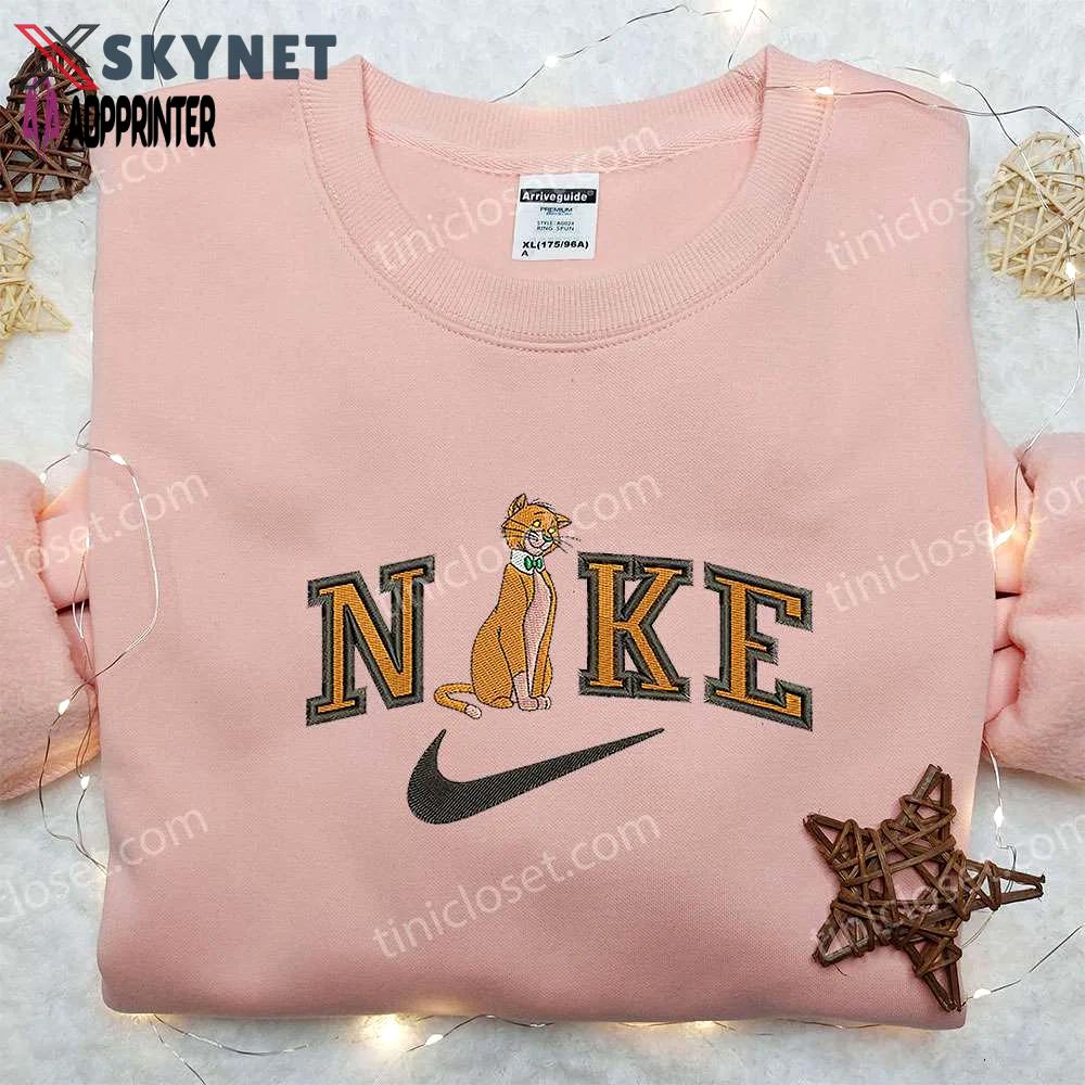 Thomas o malley x nike embroidered sweatshirt aristocats disney shirt nike inspired Embroidered Shirt