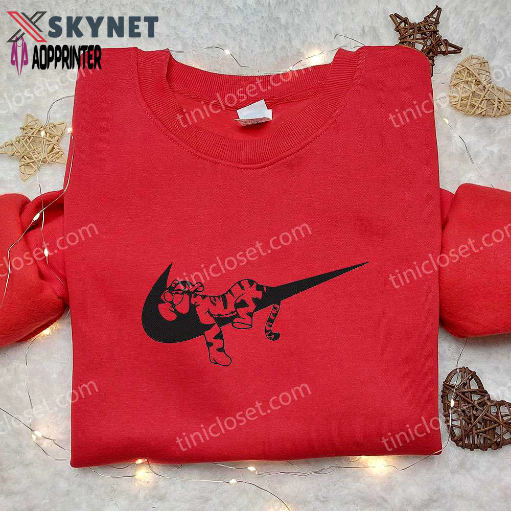 Tigger x nike anime hoodie winnie the pooh disney shirt embroidered nike inspired apparel Embroidered Shirt