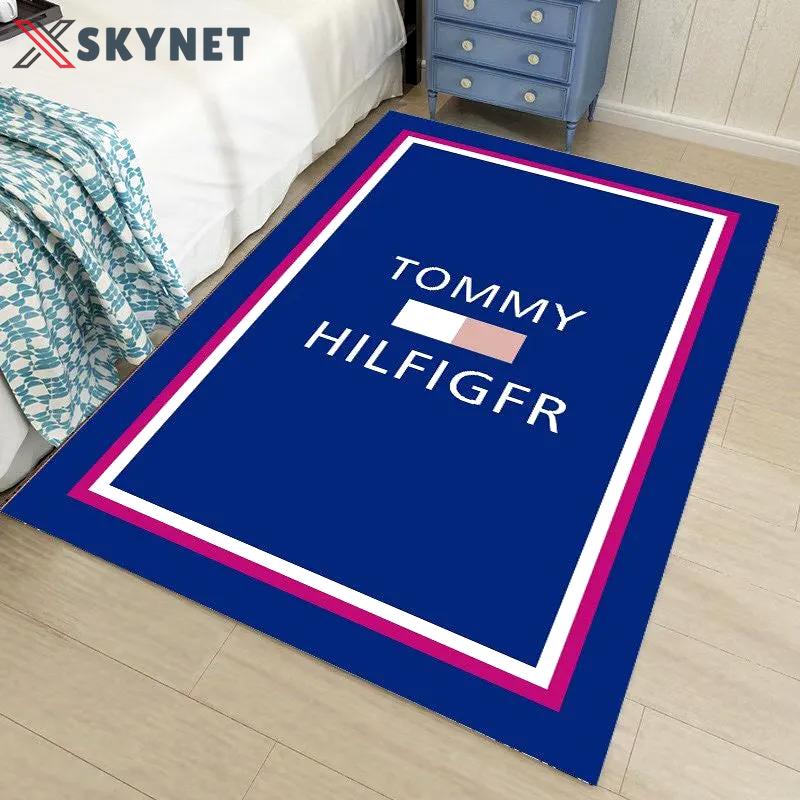 Tommy hilfiger logo type 69. Upgrade Your Living Room with Luxury Home Decor: Area Carpets, Floor Decor, Door Mats, and Hot Gift Items with style a High-End Fashion Brand Rectangle Rug