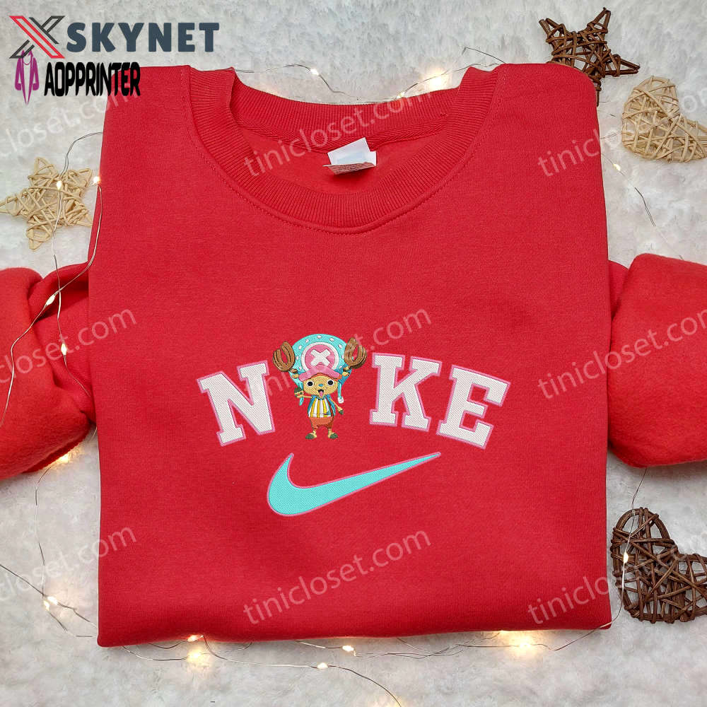 Tony tony chopper nike embroidered shirt – one piece inspired stylish nike shirt Embroidered Shirt