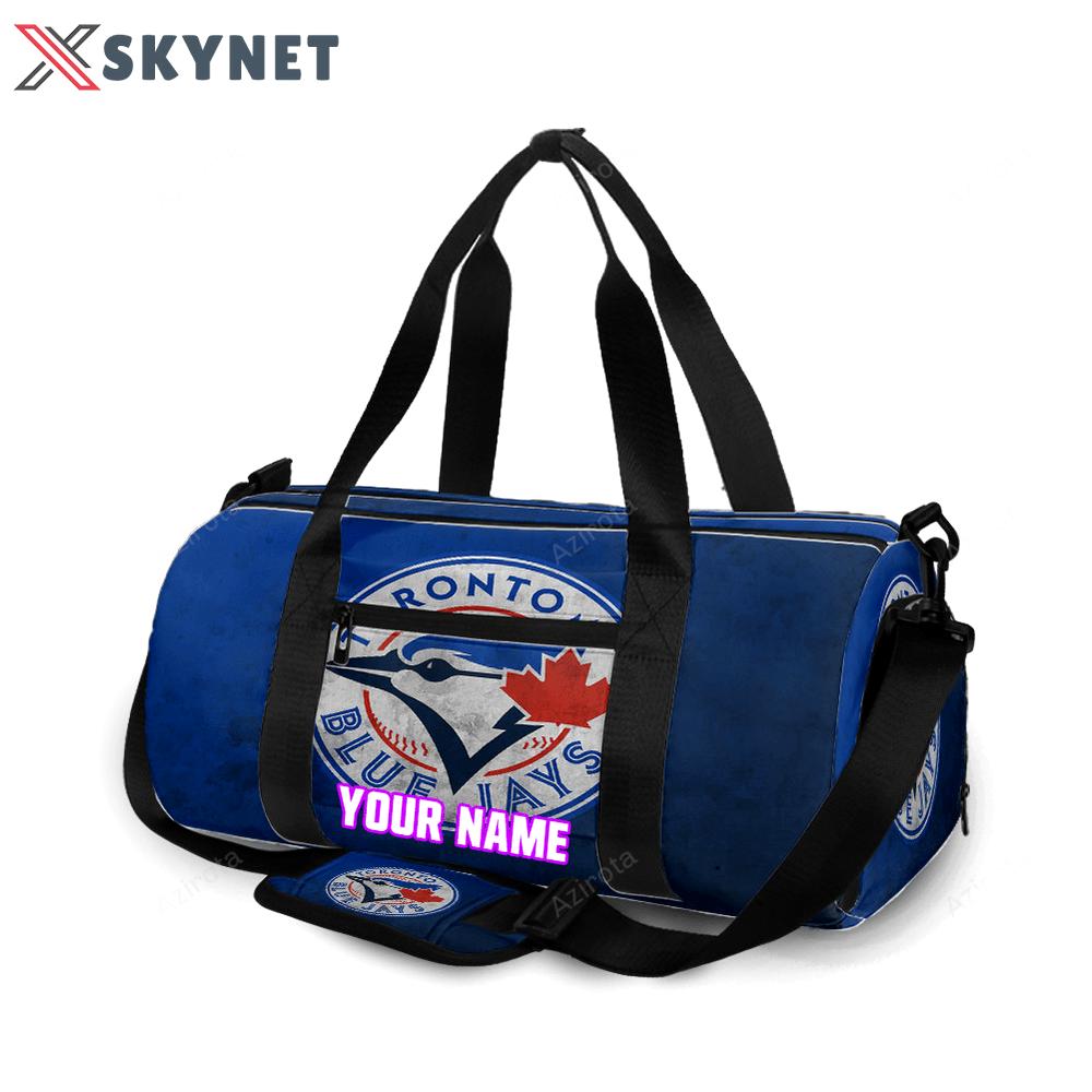 Toronto blue jays russell bird blue color splash personalized name travel bag gym bag 2590 Travel Bag