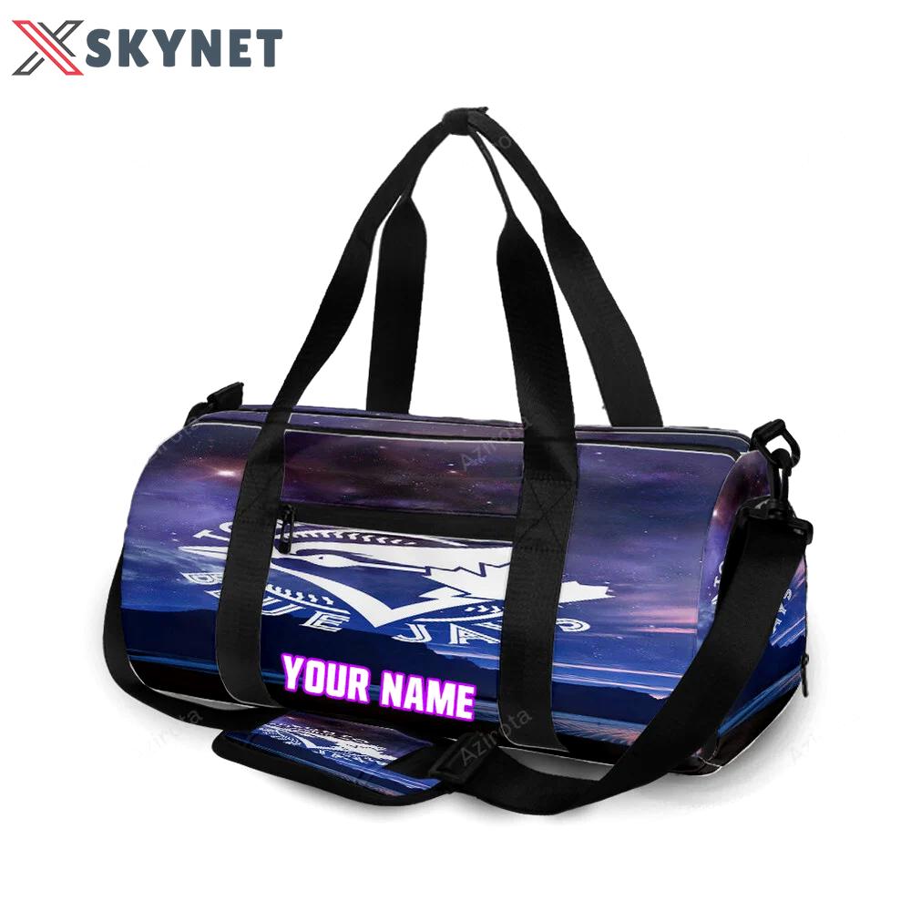 Toronto blue jays russell bird purple sky1 personalized name travel bag gym bag 2594 Travel Bag