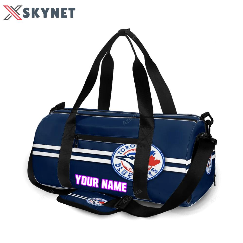 Toronto blue jays russell bird white linen1 personalized name travel bag gym bag 2591 Travel Bag