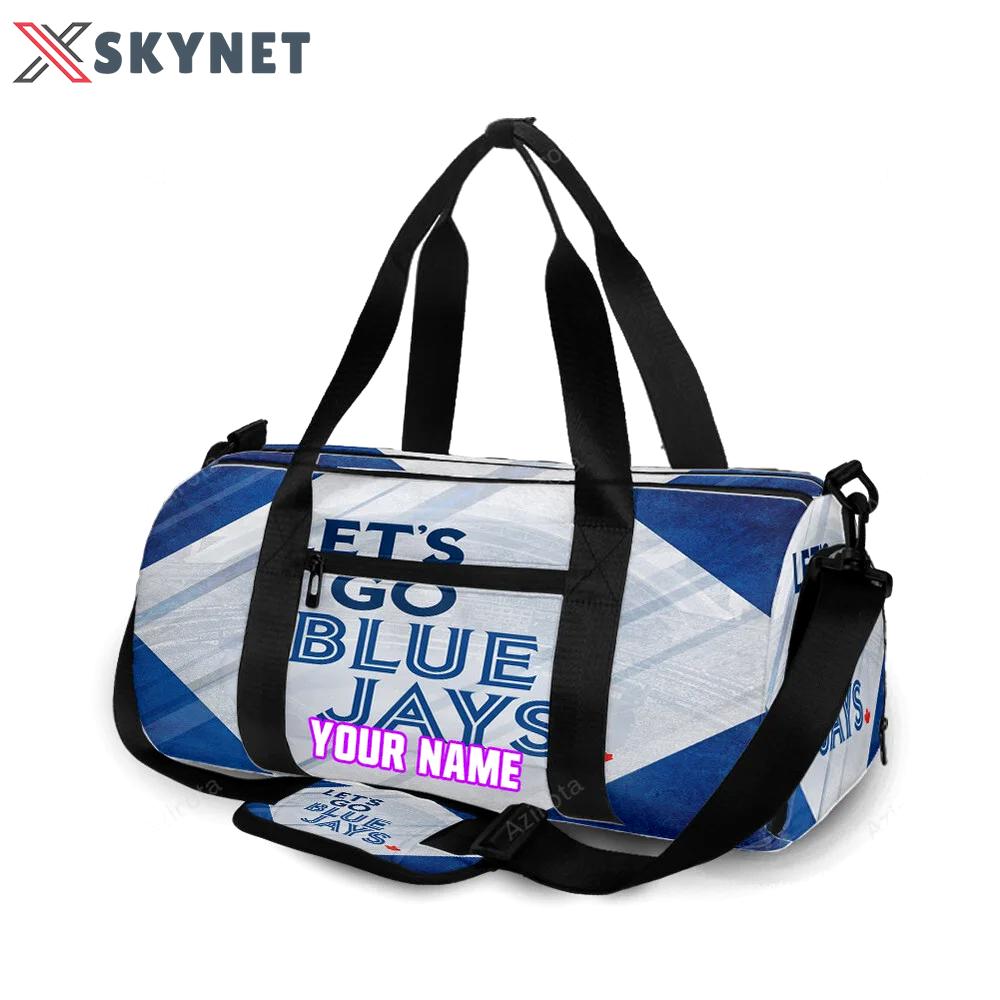Toronto blue jays russell lets go blue jays personalized name travel bag gym bag 2538 Travel Bag
