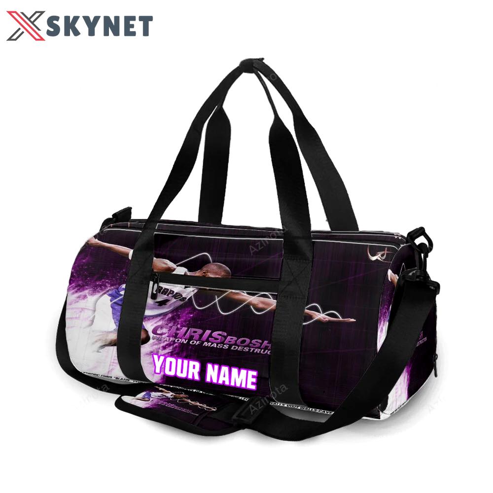 Toronto raptors chris bosh1 personalized name travel bag gym bag 2618 Travel Bag