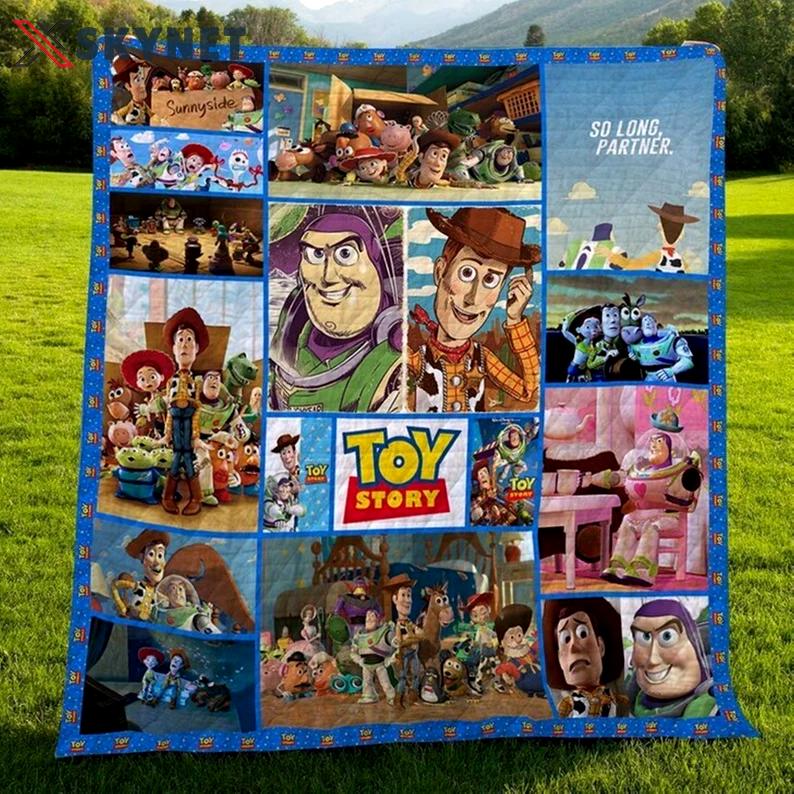 Toy story fleece blanket, toy story blanket, toy story characters, woody buzz lightyear, birthday gifts for kids, christmas gifts Quilt Blanket